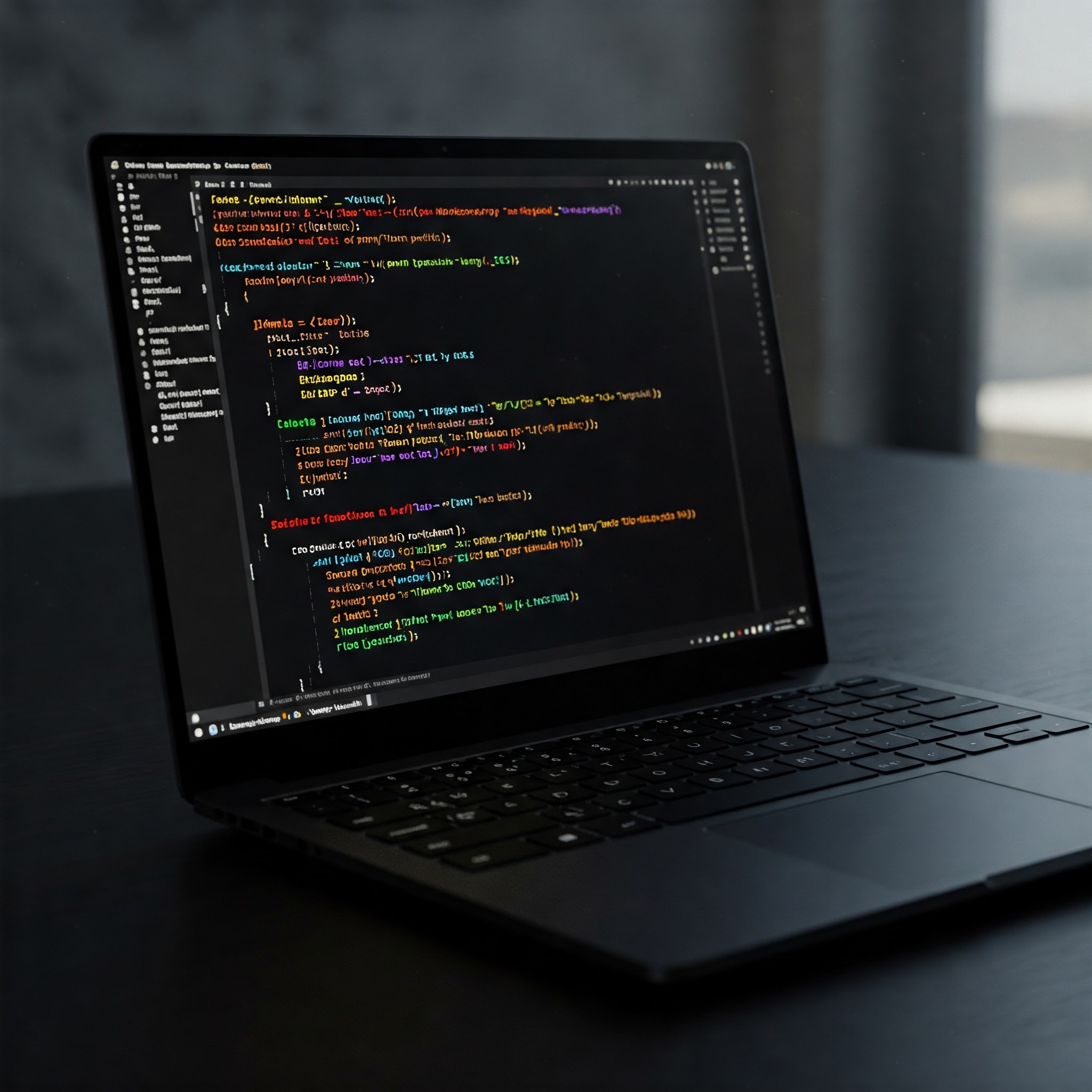 photo of Minimalist Coding Workspace